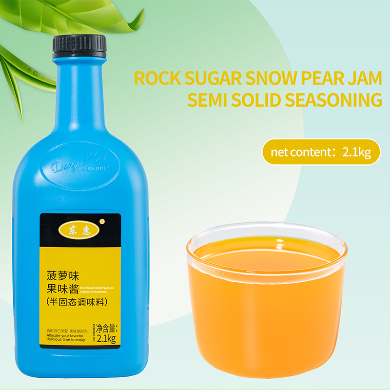 Donghui pineapple juice pineapple juice drink strong berry tea smoothie milk tea raw materials concentrated drink/Hot selling high quality pineapple juice pineapple juice 2.1KG concentrated jam delicious juice