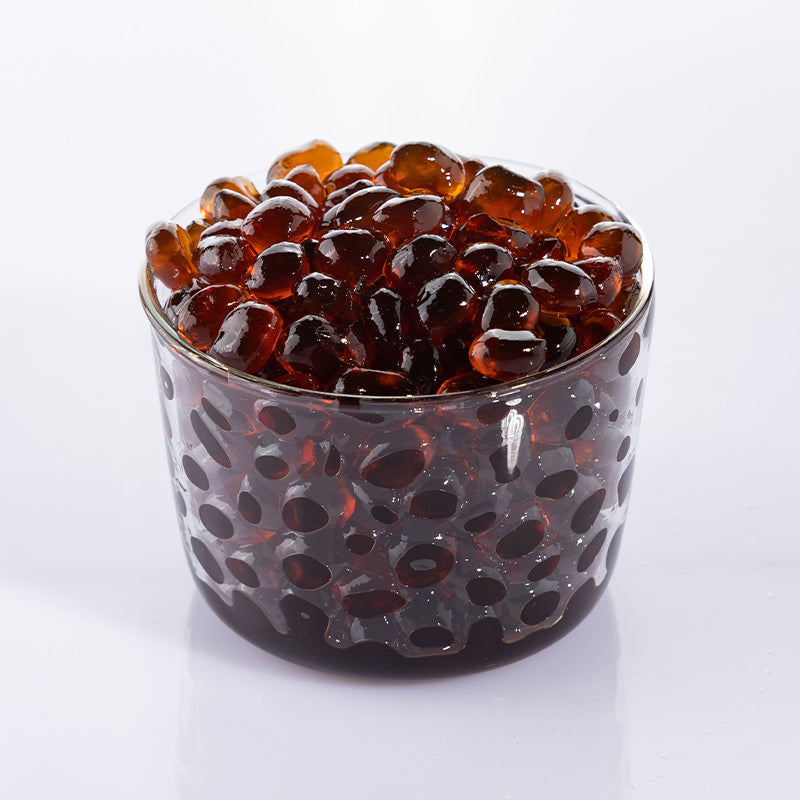 1KG Chinese wholesaler bubble tea supply crispy brown sugar flavored crystal bubble/Factory direct sales of brown sugar flavor crystal bubble high-quality instant fruit tea small material bag 1KG