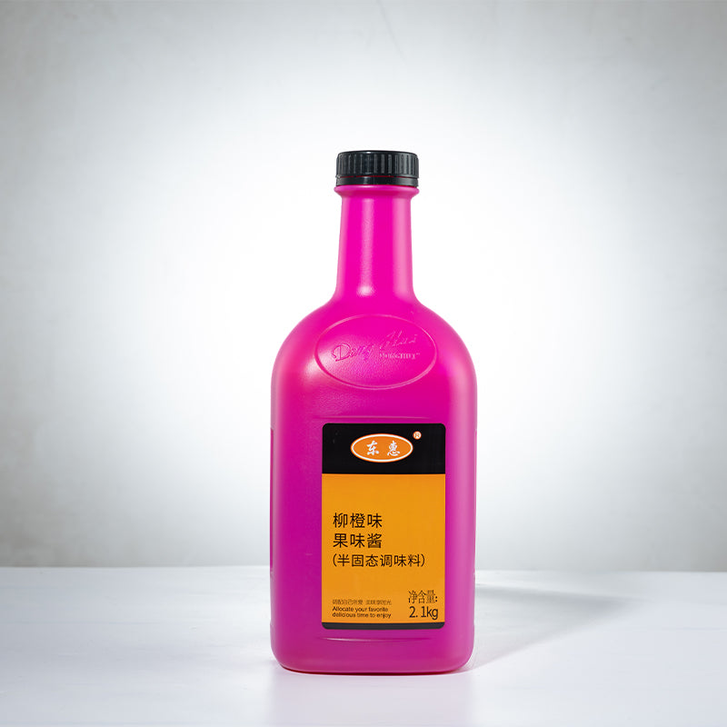 Donghui Liucheng Flavor concentrated drink Ice Powder Commercial Wholesale 2.1kg Mango Jam Yogurt Fruit Shaved Ice Bubble tea/Orange Flavor concentrated drink Wholesale Orange Sauce Passion Fruit Jam Mango Sauce Ice Powder Commercial Baking Bowl Cake