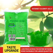 Cargar imagen en el visor de la galería, 1KG hot-selling good-tasting and pandan jelly can be directly consumed, milk tea, beverage stores, commercial wholesale/Pure jelly 1KG colorful jelly syrup dessert special ingredients for household and commercial use