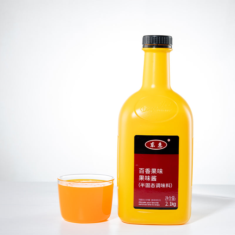 Donghui concentrated drink thick pulp 2.1kg passion fruit drink catering bubble tea  store smoothie juice raw materials wholesale