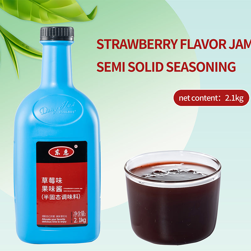 Donghui Strawberry Juice 8 times fruit juice milk tea shop special concentrated fruit juice drink fruity thick mud concentrate/Strawberry flavor 8 times fruit juice milk tea shop special fruit juice drink fruity thick blueberry juice concentrate wholesale