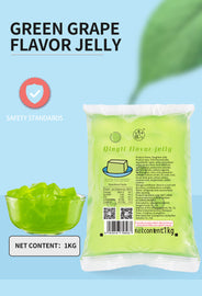 OEM customized thumb 1KG green grape flavor crystal jelly