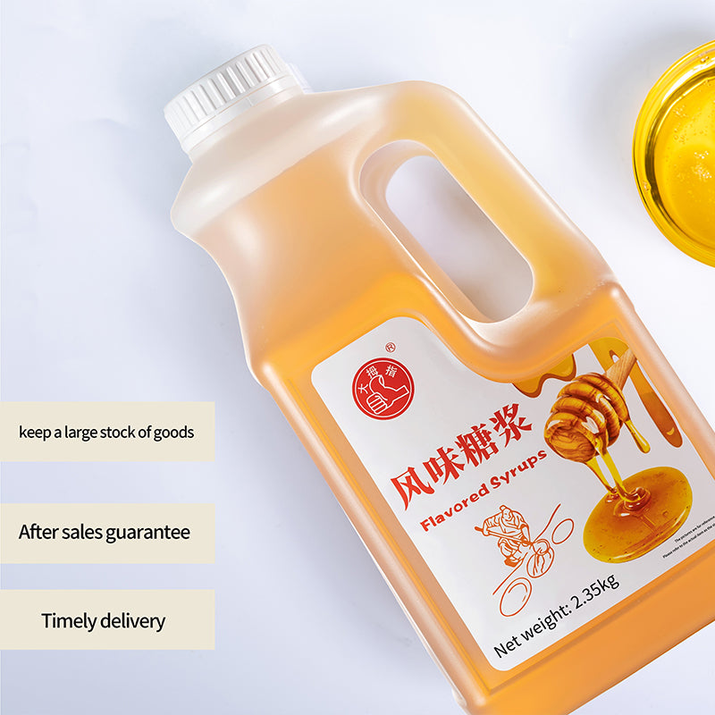 Thumb Hot Selling Product 2.5KG Golden Fructose Flavored Syrup Milk Tea Shop Special High-quality Smoothie/Thumb Premium Factory Supply New 2.5KG Concentrated Syrup Dessert Beverage Baking