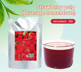 Zumo de fresa Viggo en bolsitas multiusos, partículas finas, hielo raspado, tienda de postres