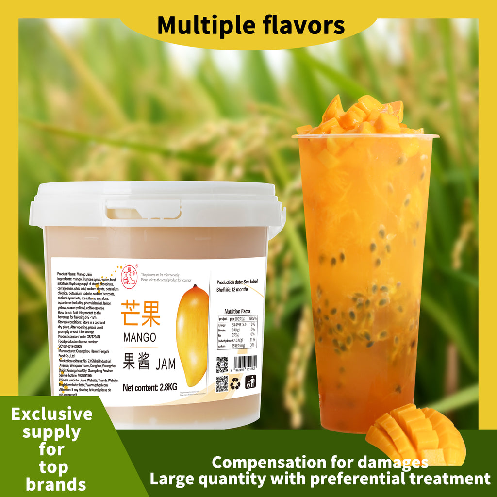 OEM Premium Jam Smoothie Shake Flavored Milk Tea Shop Raw Materials